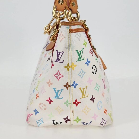 LOUIS VUITTON Monogram Multicolor Annie GM Tote Bag White M40303 LV Auth 133621V - Picture 6 of 16